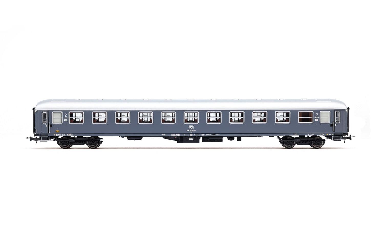 FS, 3-unit pack of Exp 234/235 Remus Roma – Wien, UIC-X '68 couchettes + UIC-X '68 1st class + UIC-X '75 1st/2nd class, grey