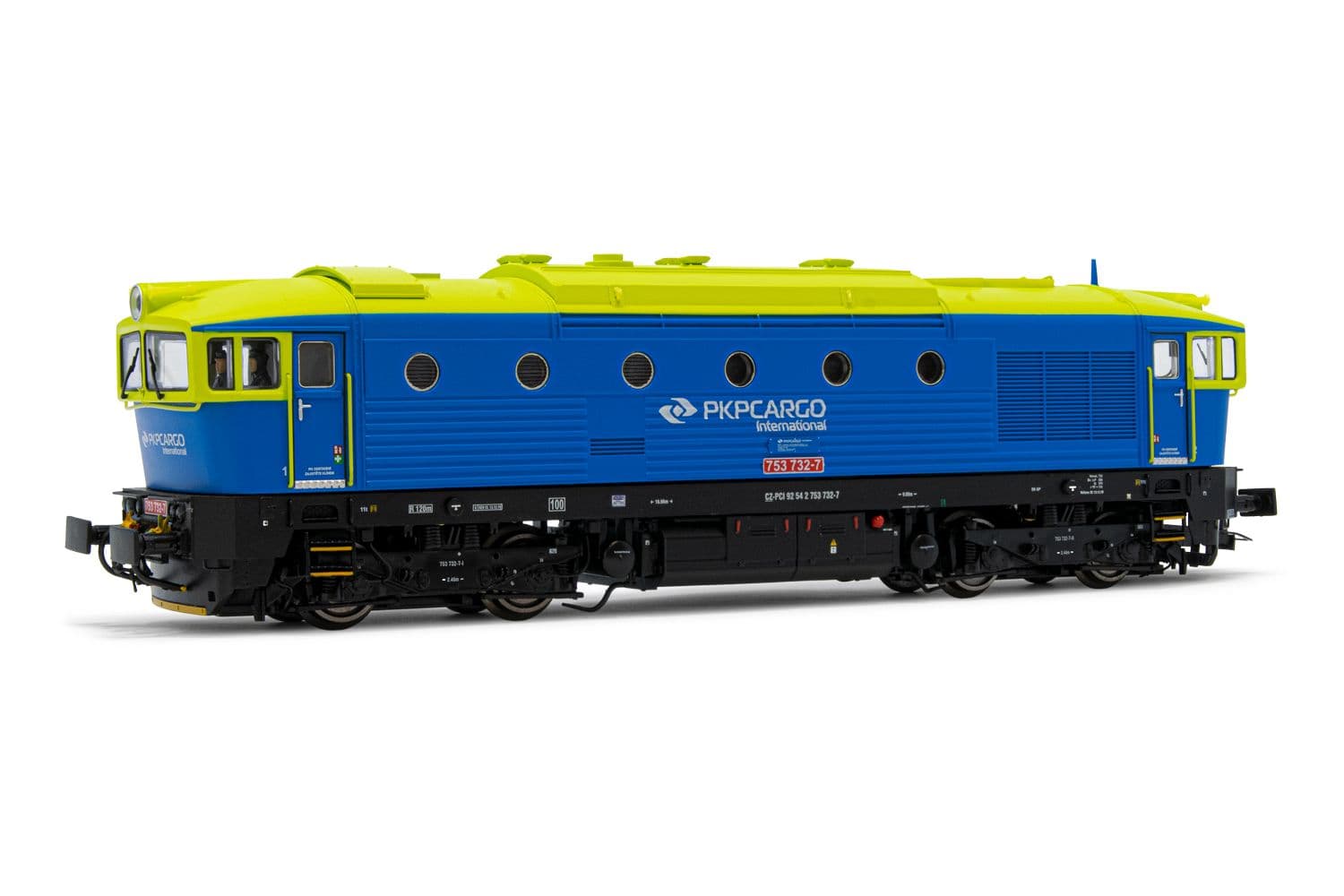 PKP Cargo International, diesel locomotive 753.7, blue/light green livery, period V-VI, with DCC-sounddecoder