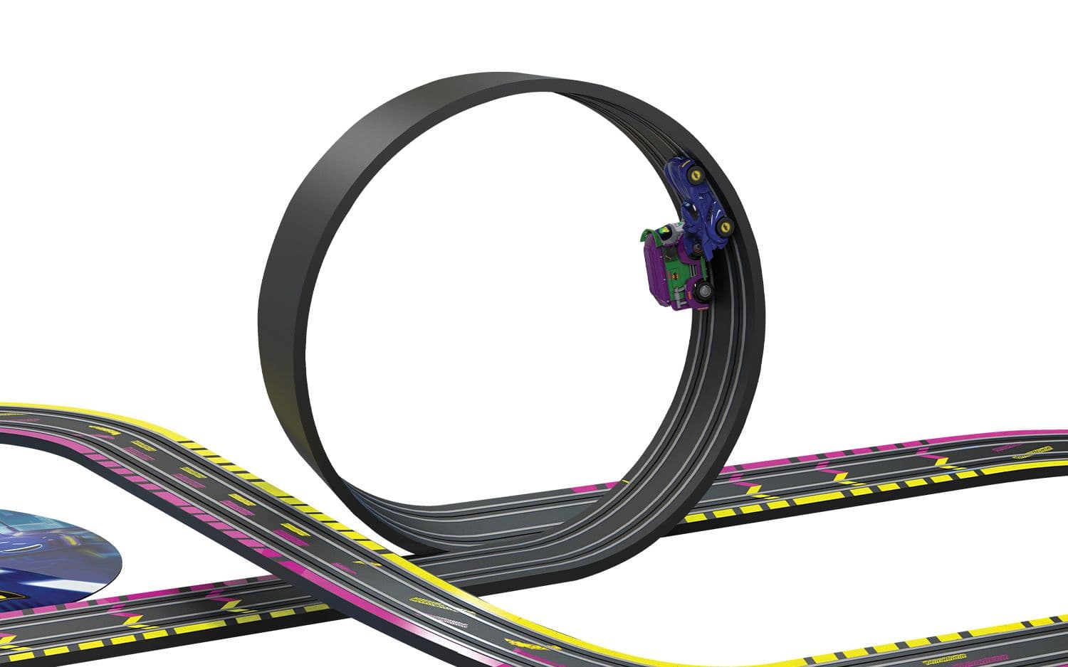 Micro Scalextric Batwheels Bam vs Joker Race Set