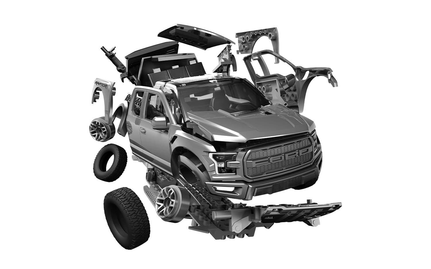 QUICKBUILD Ford F-150 Raptor - Grey