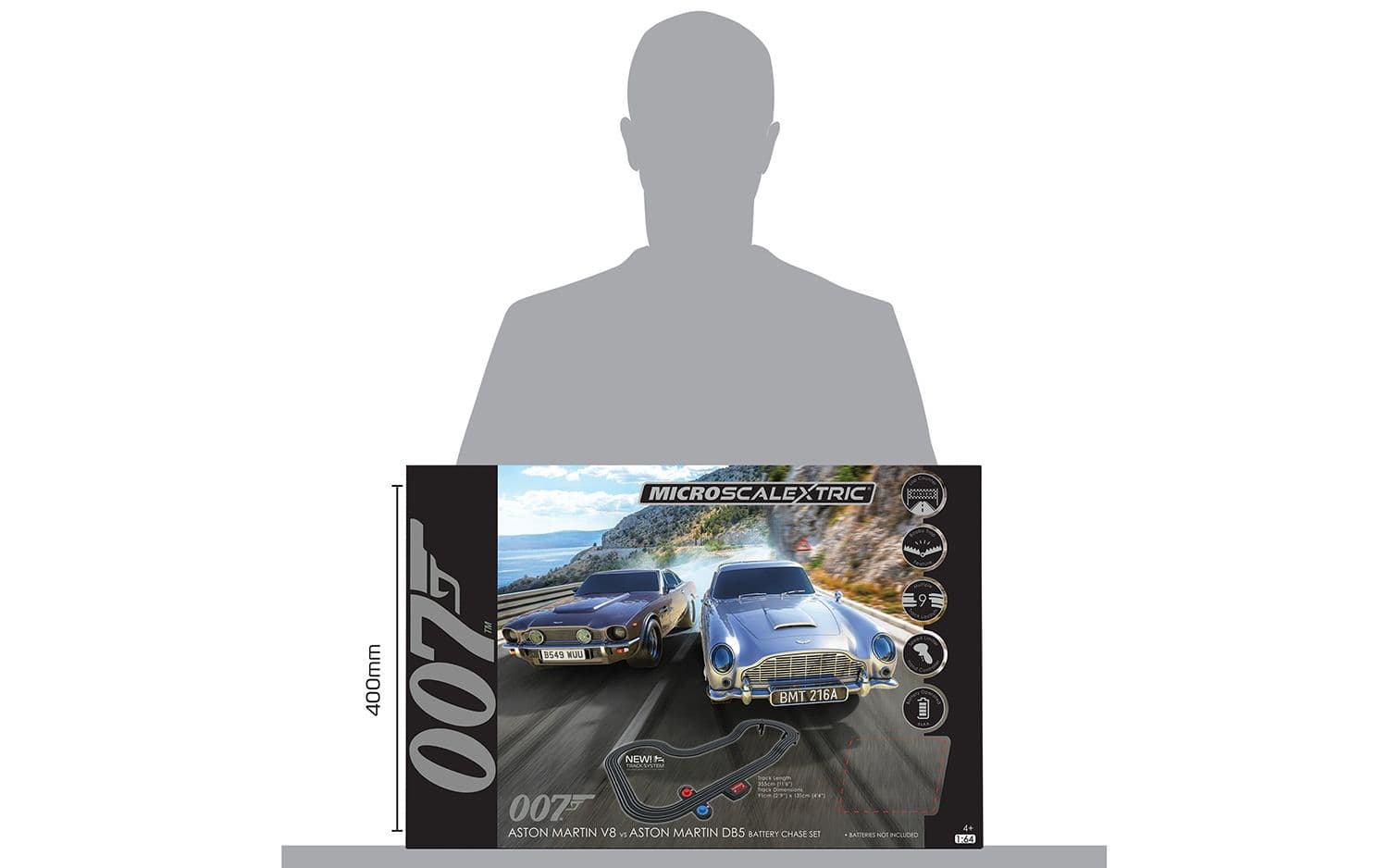 Micro Scalextric James Bond 007 Race Set - DB5 vs V8