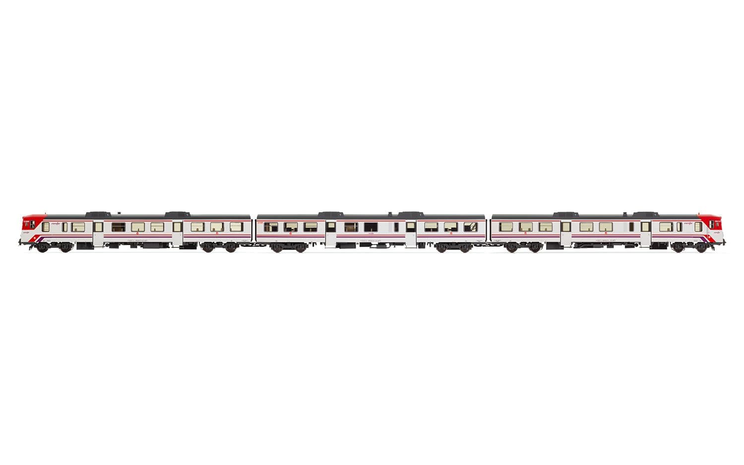 RENFE, set de 3 unidades, automotor diesel 592 “Cercanías”, ép. V-VI
