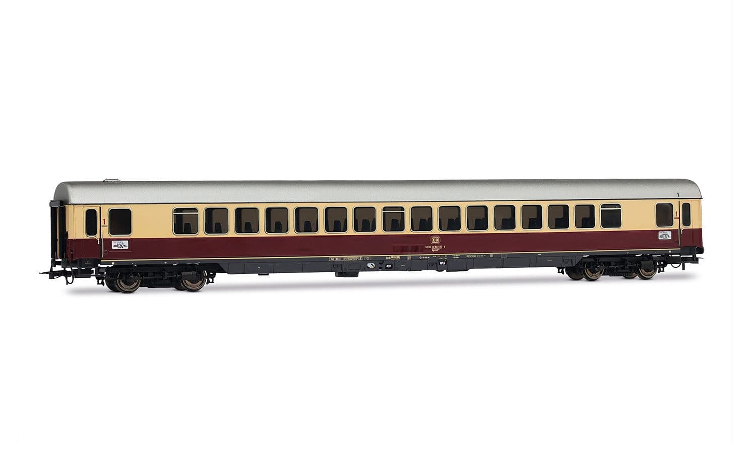 DB, 3-tlg. Set Reisezugwagen „TEE Bavaria" in rot/beiger Lackierung, bestehend aus 1 x Apmz, 1 x Avmz, 1 x ARDm, Ep. IV