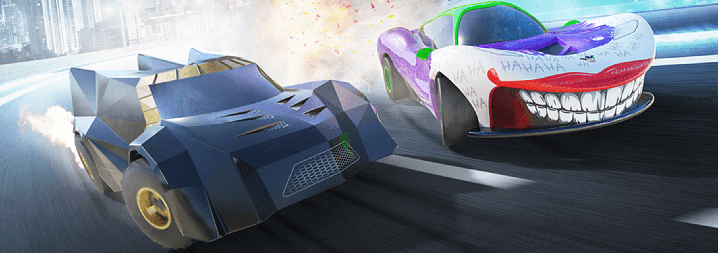 Micro Scalextric Batman vs Joker Set (Battery)