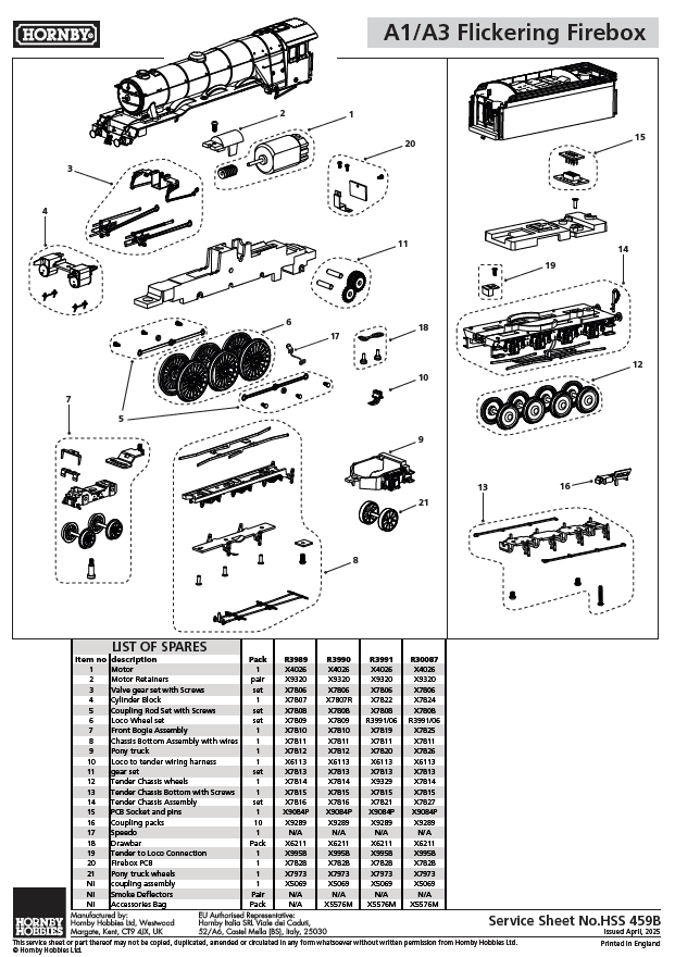 LNER, A3 Class, No. 45 'Lemberg' (diecast footplate and flickering firebox) - Era 3