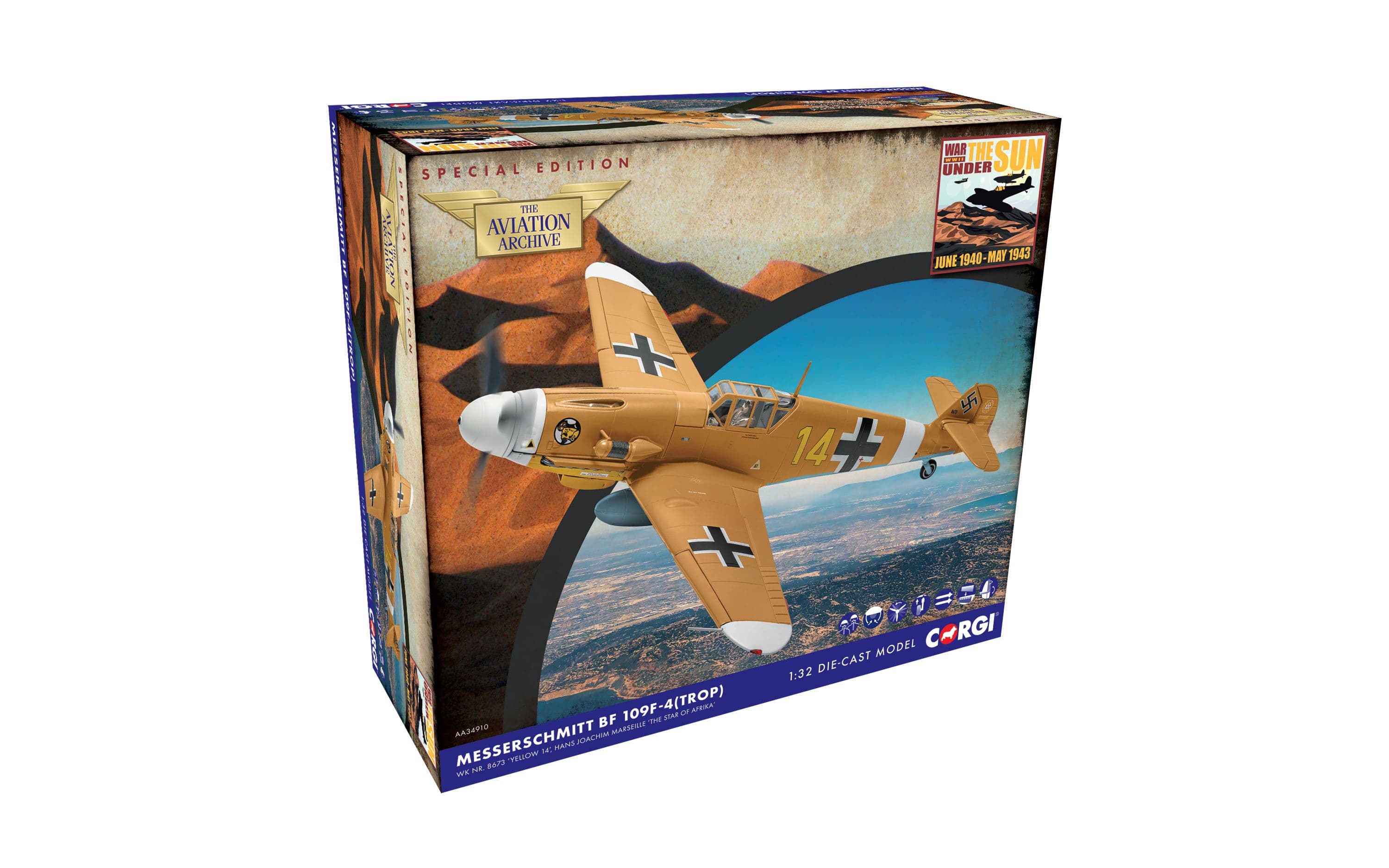 Messerschmitt Bf 109F-4 (Trop) 'Yellow 14' - Hans Joachim Marseille