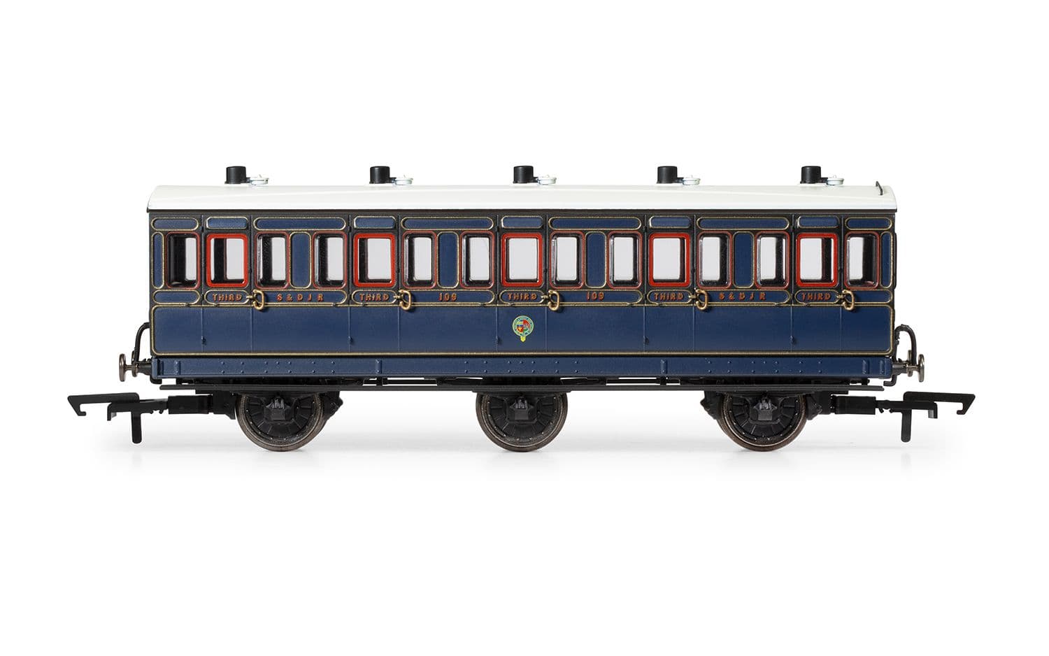 S&amp;DJR, 6 Wheel Coach, 3rd Class, 109 - Era 2