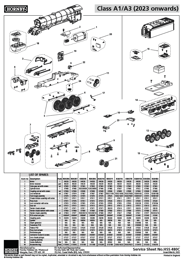 LNER, Class A1, 4-6-2, 4478 'Hermit': Big Four Centenary Collection- Era 3