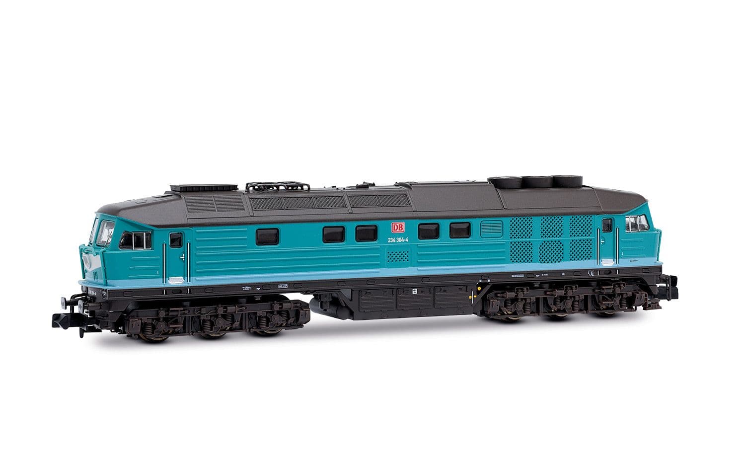 DB AG, diesel-electric locomotive 234 304-4, mint green livery, ep. V