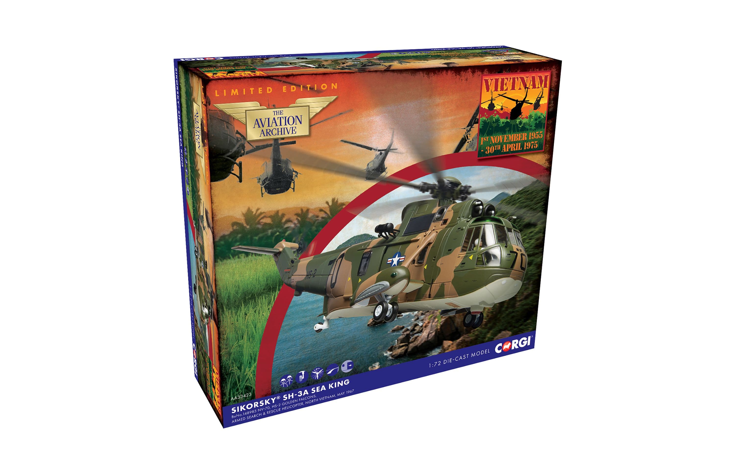 Sikorsky SH-3A Sea King - HS-2 Golden Falcons - USS Hornet