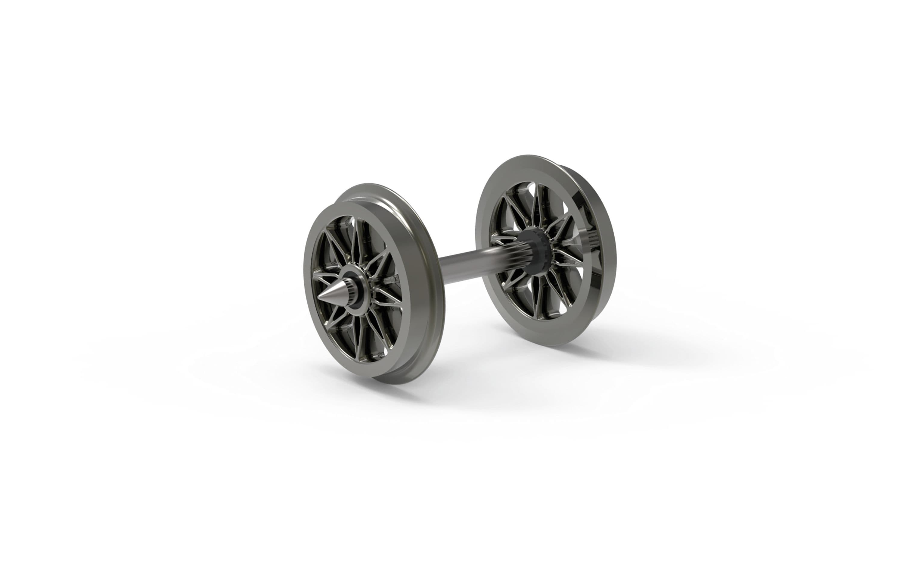 12.6mm Split Spoked Wheels