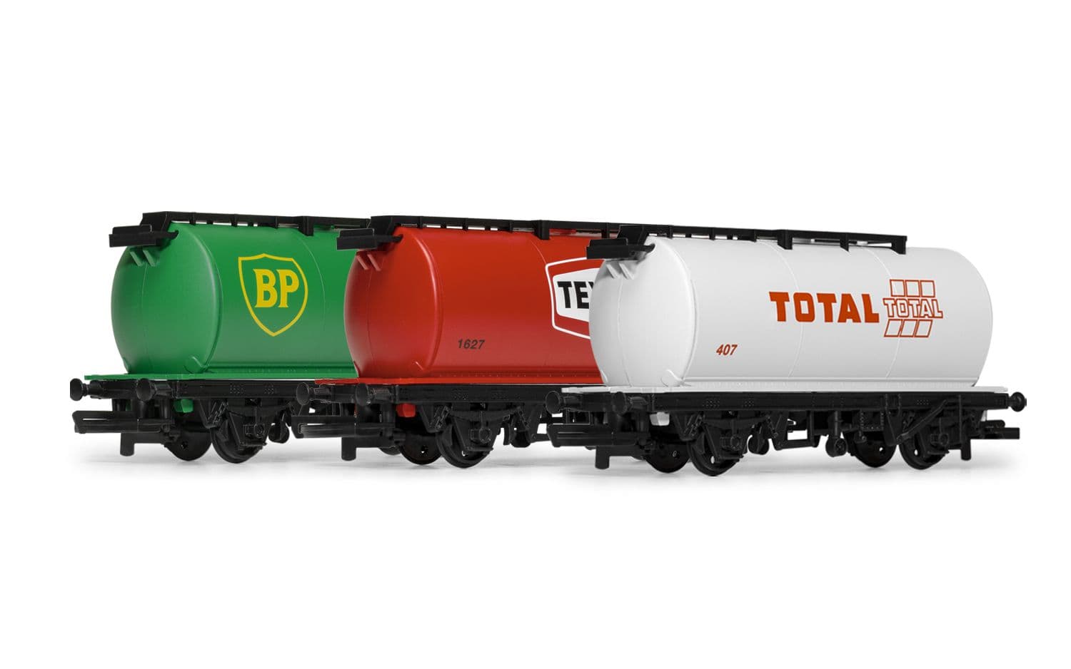 RailRoad Petrol Tankers, three pack, Various-Era 2/3
