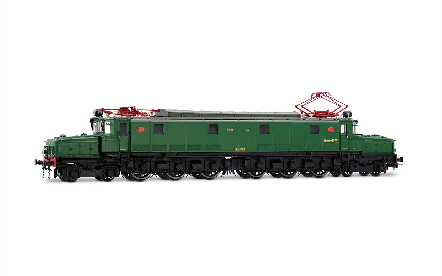 RENFE, locomotora eléctrica 272-003 con franja amarilla, ép. IV