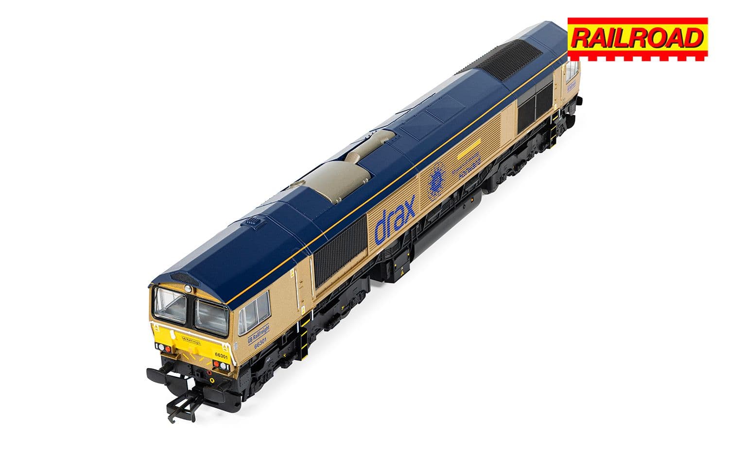 RailRoad: GB Railfreight - Class 66 - 66301 ‘Drax Power Station 50’ - Gold Livery (Drax 50th Anniversary)