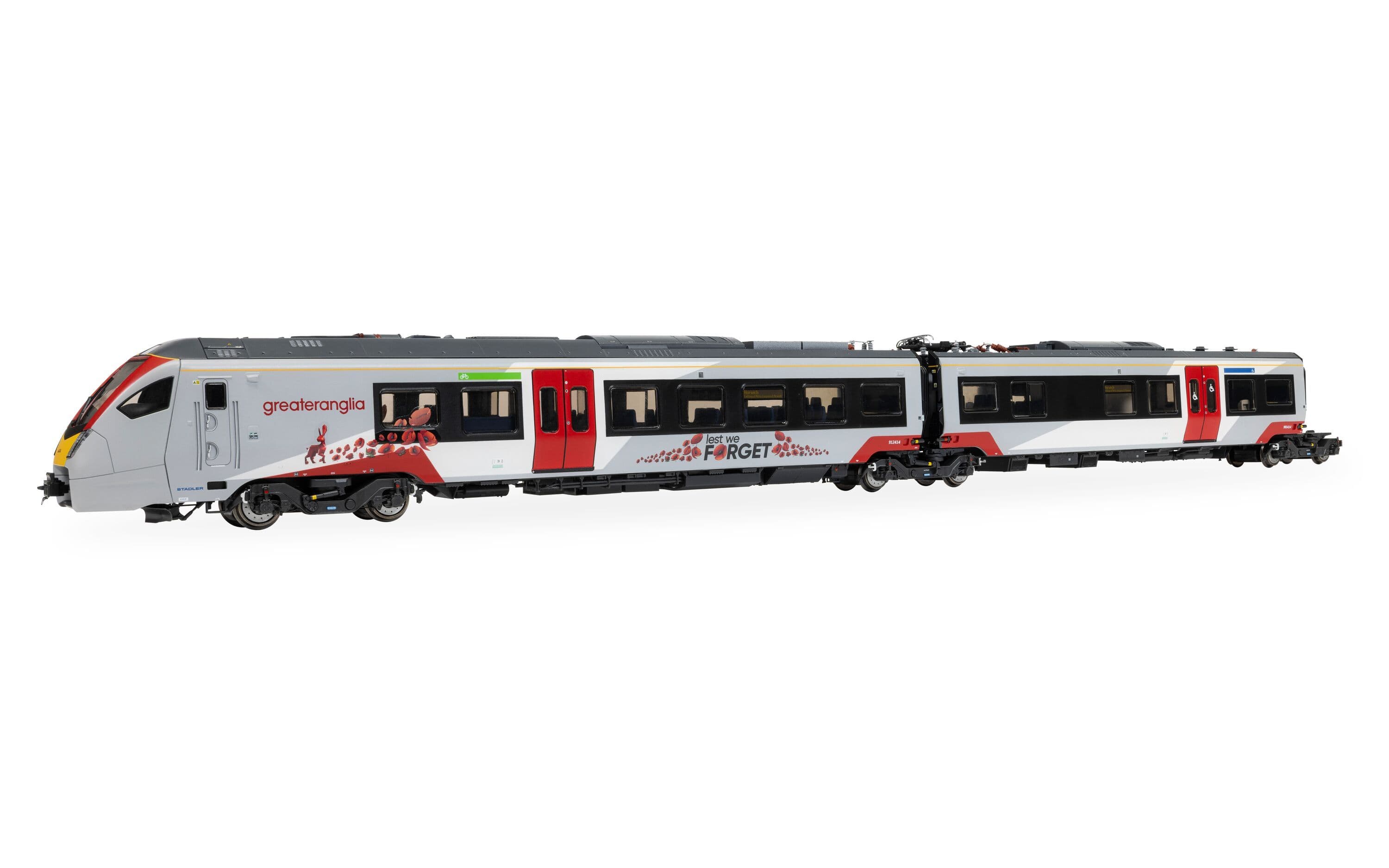 Flirt - Greater Anglia - Class 755 - 755414 'Lest We Forget' - 4 Car Train Pack