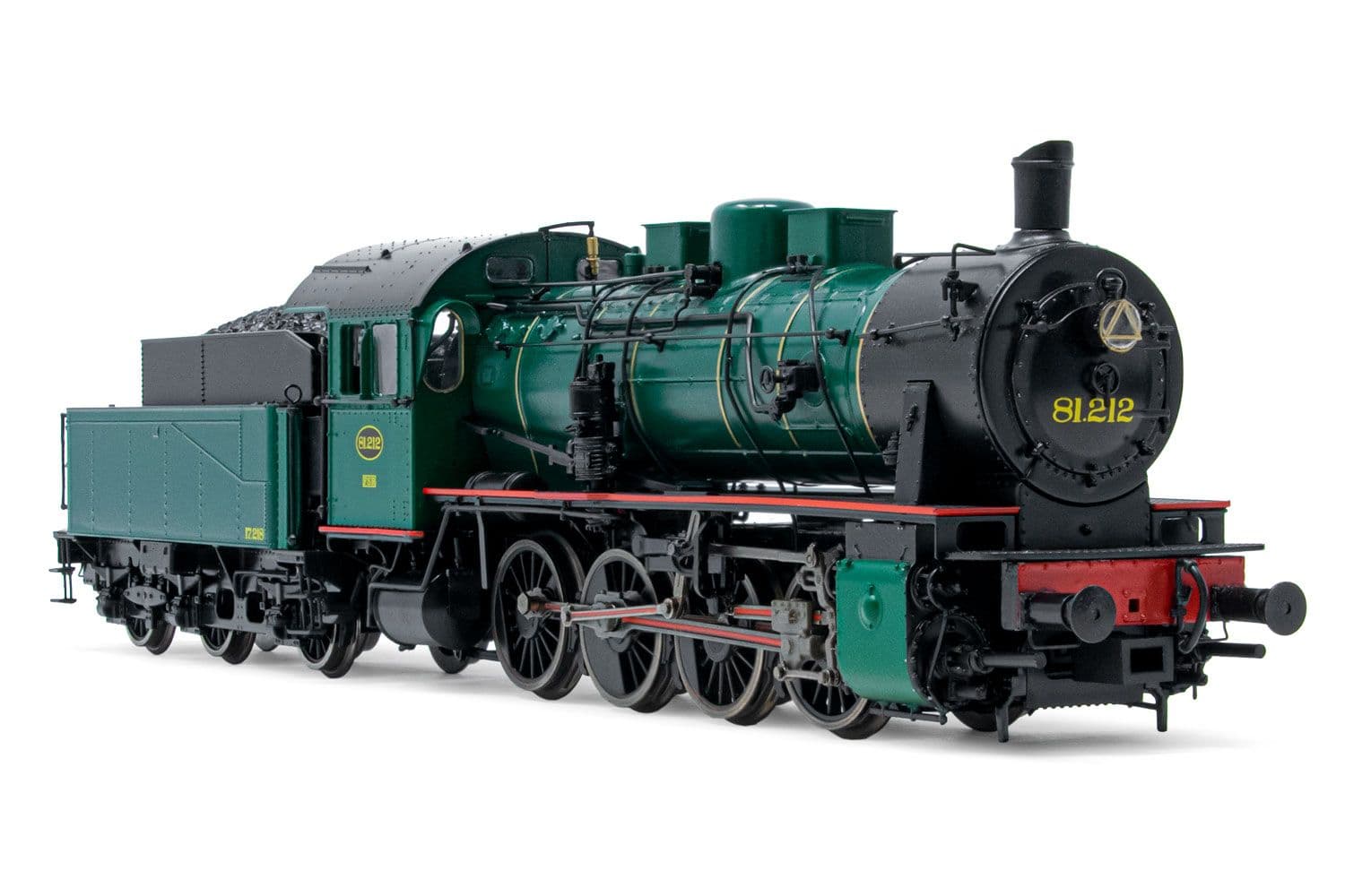 SNCB/NMBS, locomotive à vapeur classe 81, chaudière avec 3 coupoles symétriques, livrée vert foncé, ép. III, avec décodeur sonore