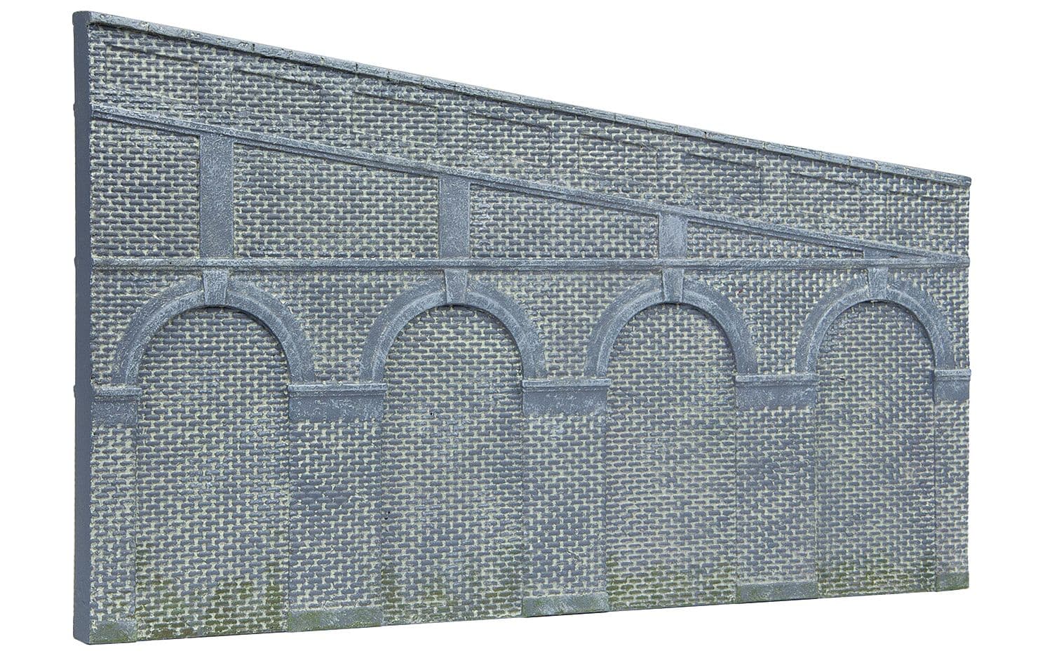High Stepped Arched Retaining Walls x 2 (Engineers Blue Brick)