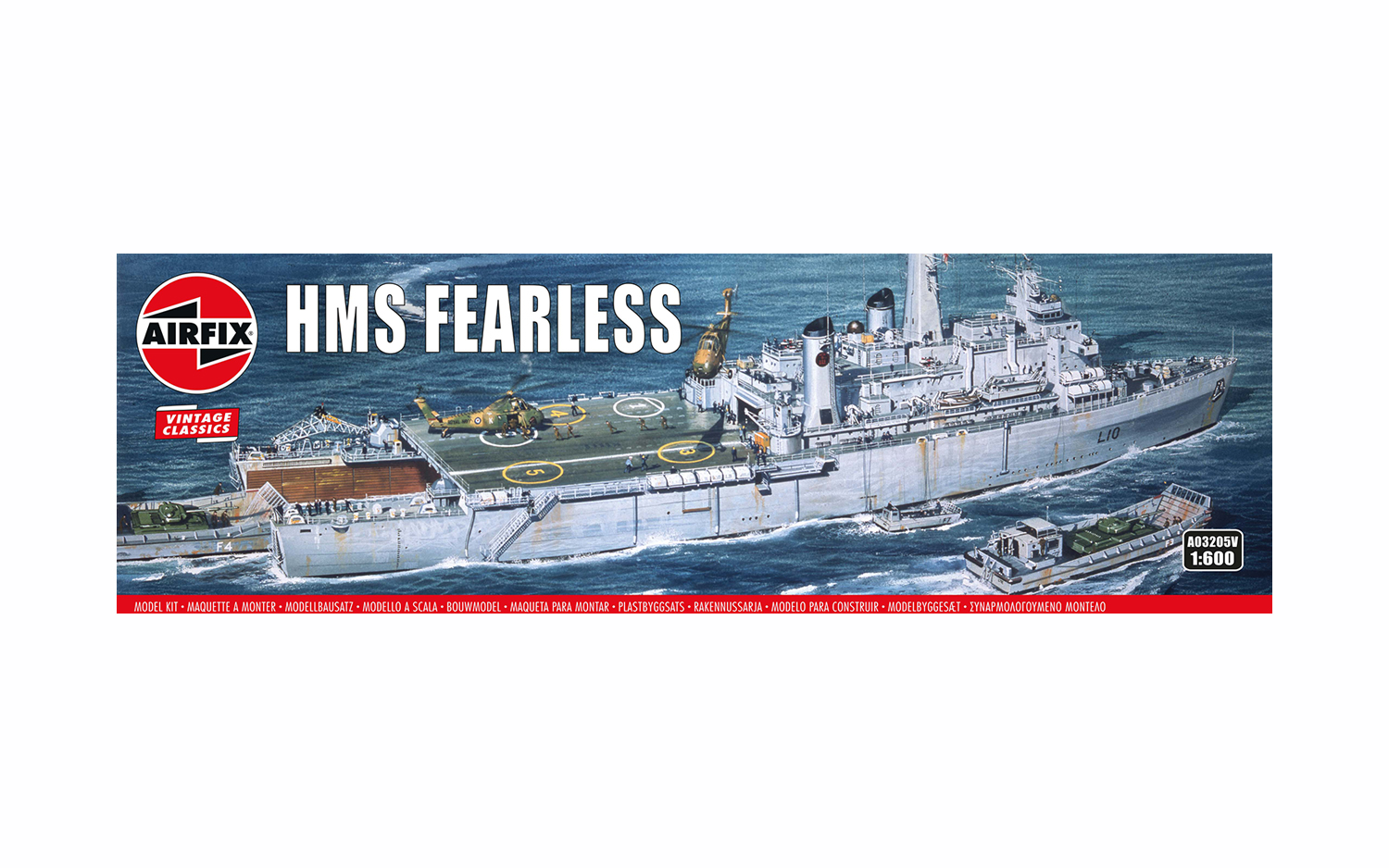 Airfix HMS Hood 1:600 Vintage Classics Military Naval Ship Plastic Model Kit A04202V