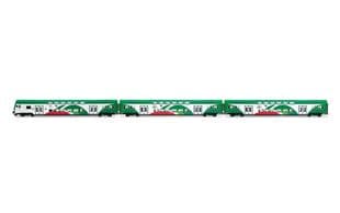 Trenitalia Tper, 3-tlg. Set Vivalto-Doppelstockwagen (einer mit Führerstand) in FER-Farbgebung mit gesicktem Dach