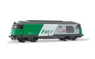 SNCF, locomotive diesel BB 467471 à parois latérales lisses, livrée « FRET », ép. VI