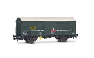 SNCF, wagon couvert à 2 essieux G4 « D.A.C.F.I. » Metz, livrée verte, ép. V