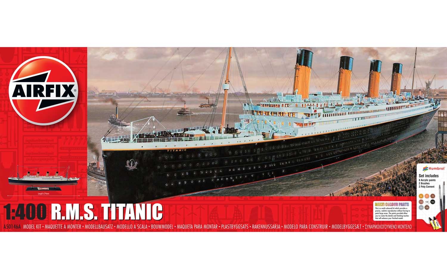 Titanic Large Starter Set Airfix Free Shipping! 1:1000 Scale R.M.S 