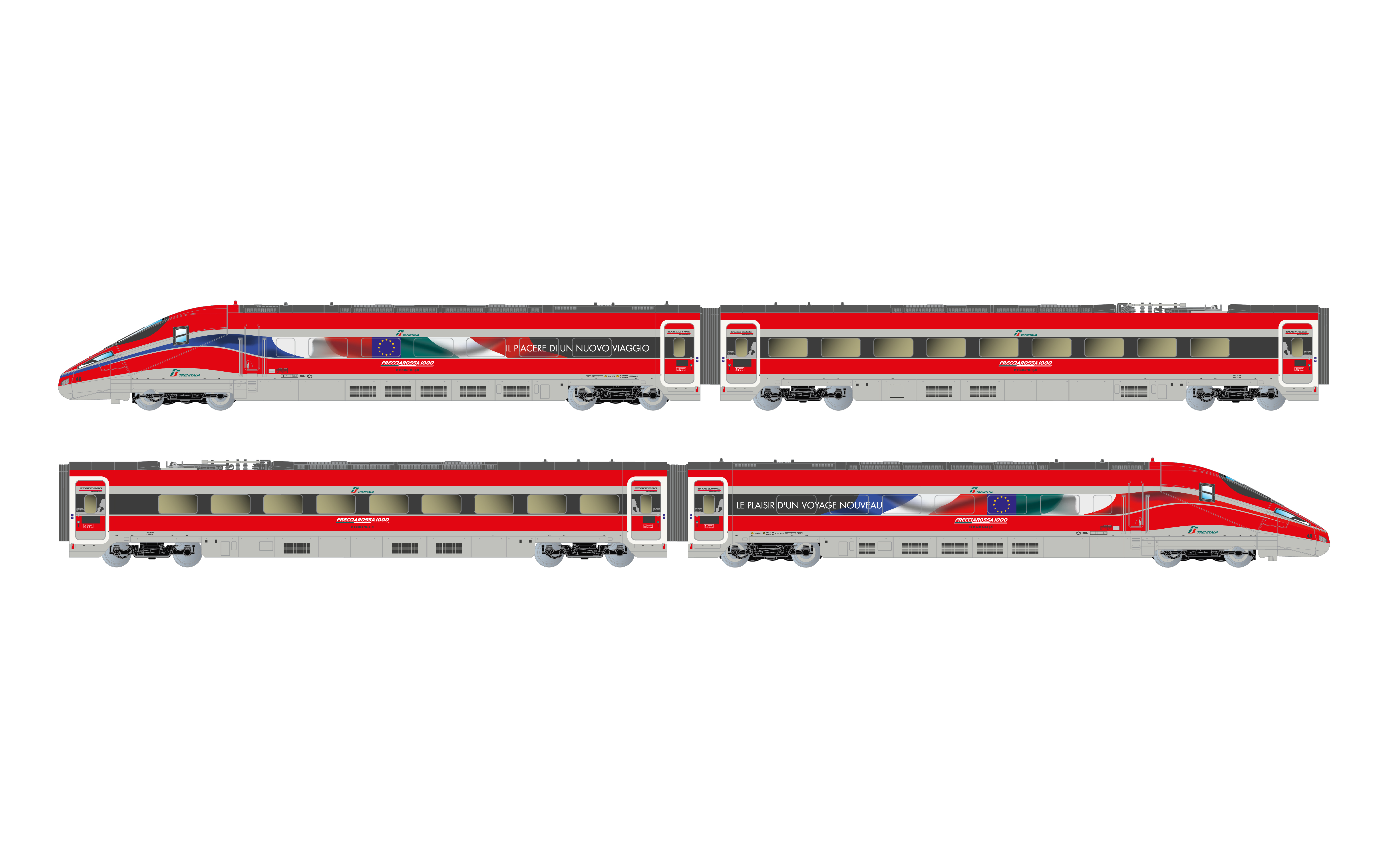HN2621 Frecciarossa 1000 base set, 4 elements, service in HN2621 Frecciarossa 1000 base set, 4 elements, service in