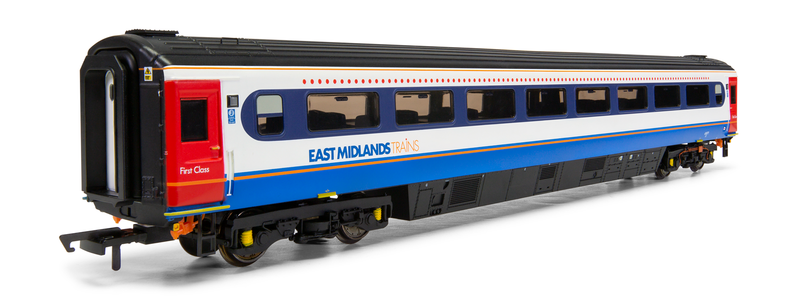 An East Midlands Trains Mk3 coach