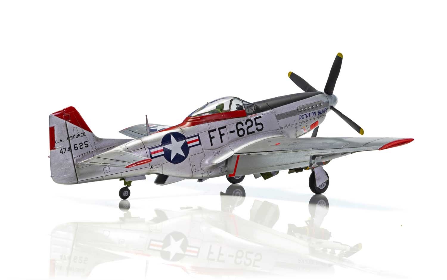 Airfix 1/48 Scale North American F-51D Mustang Parts Tree B from Kit No A05136
