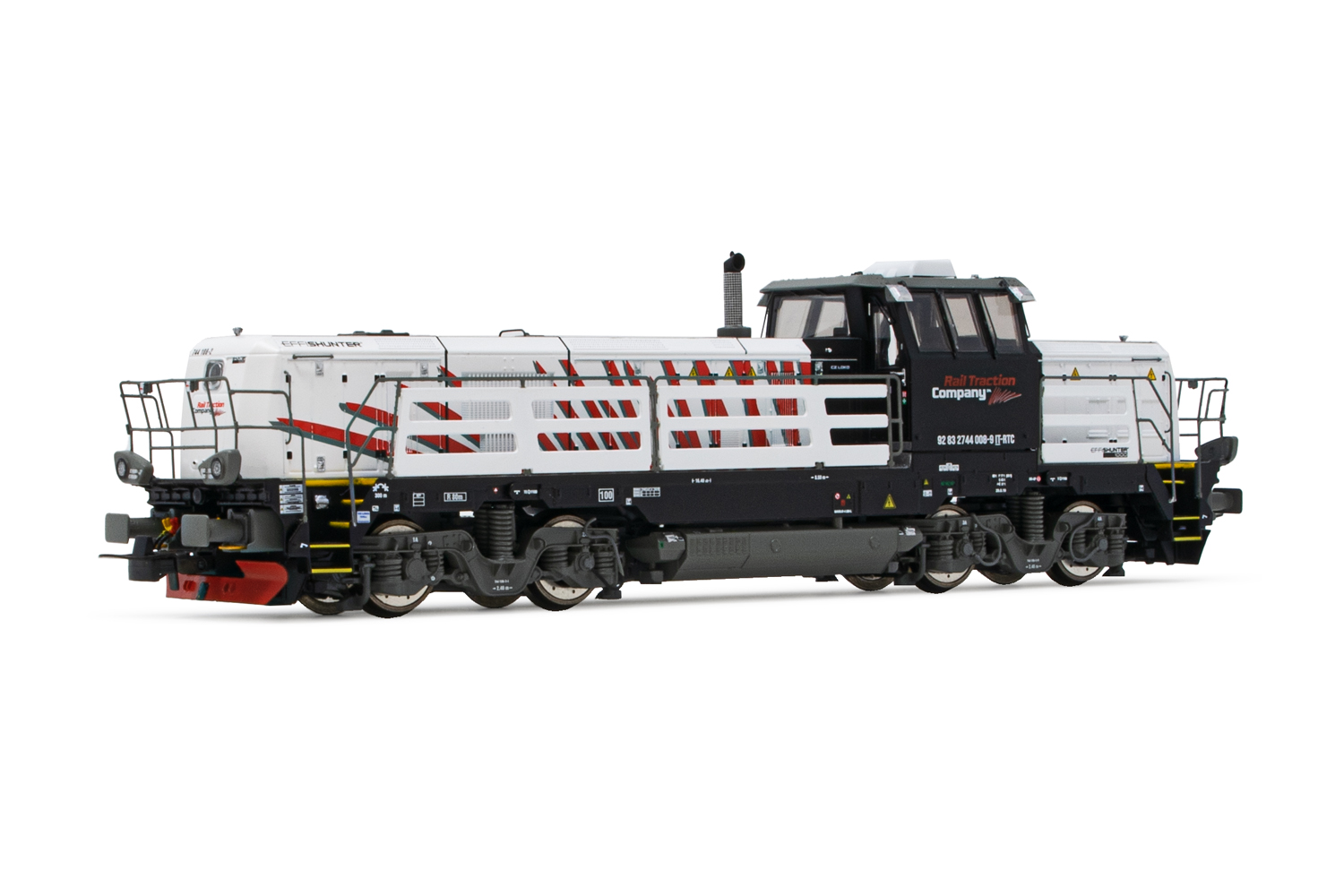 White Rails Livery HR2898 Rail Traction Company, white/black livery with red stripes