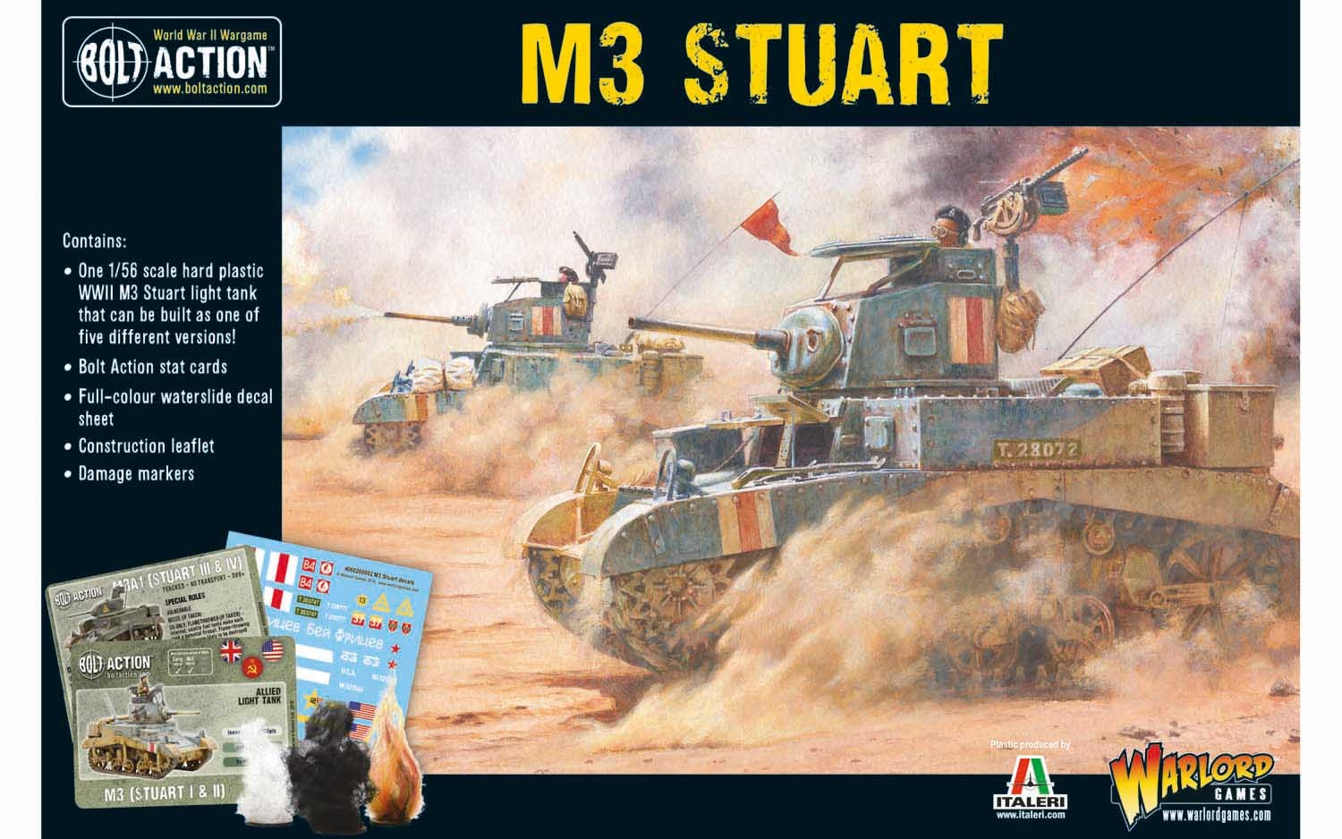 Axis & Allies Miniatures Base Set 12 M3 Stuart UC 