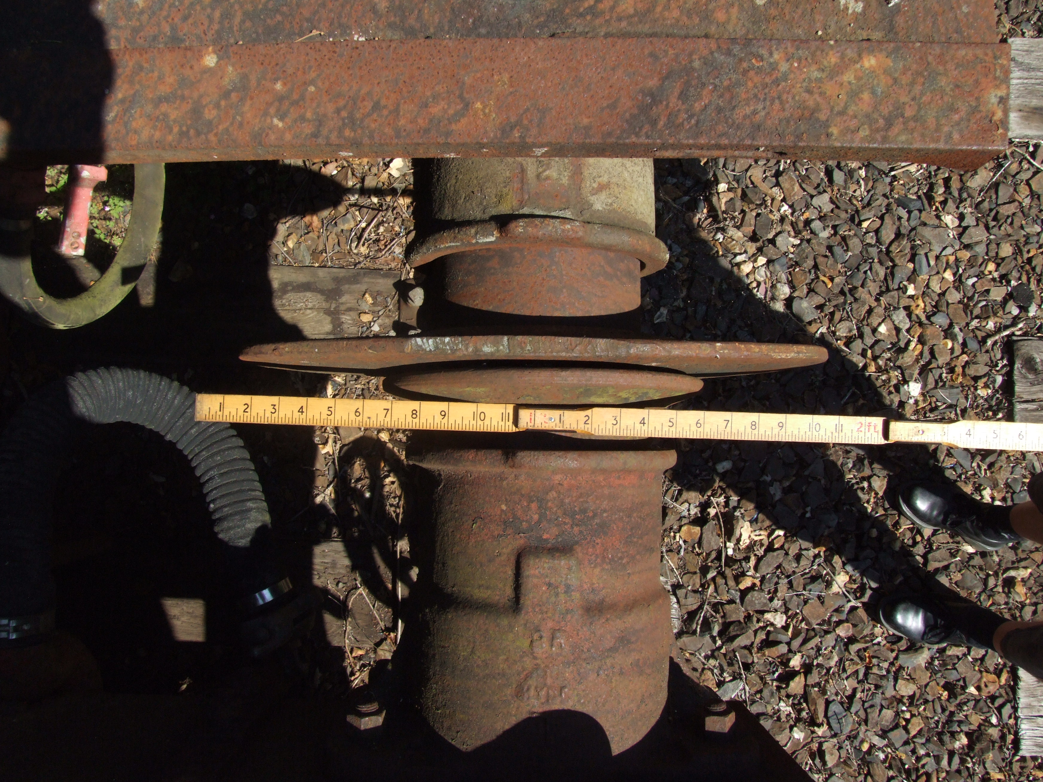 A top view of the buffers 