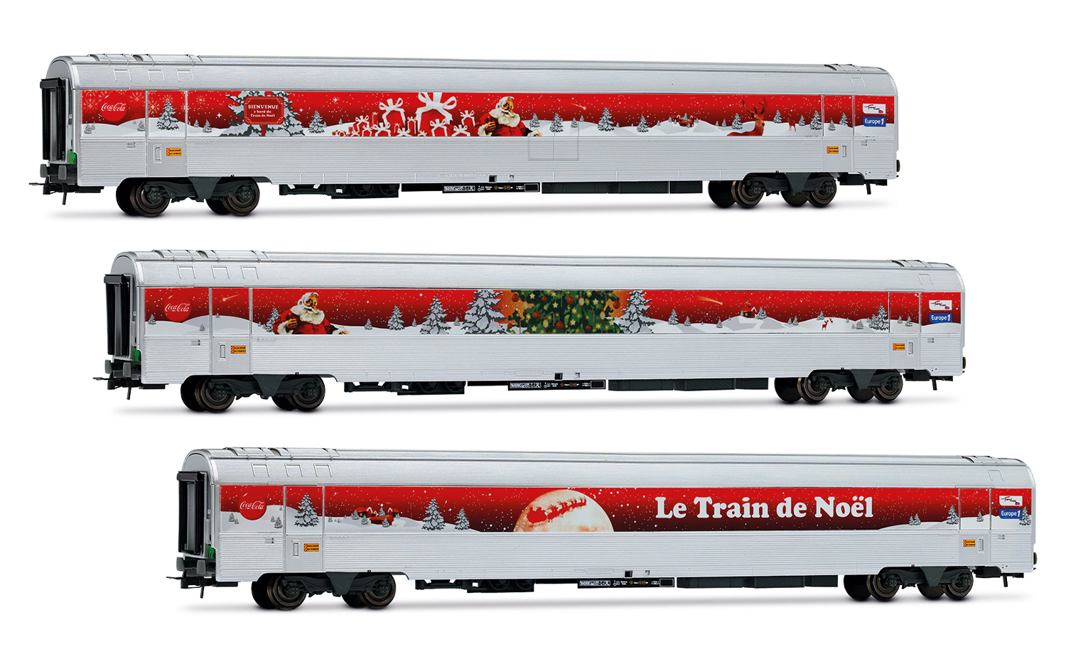 Arnold HN4473 - Train De Noël Coca-Cola 2010 - 3 Voitures SNCF Ep. VI - Échelle N 1/160