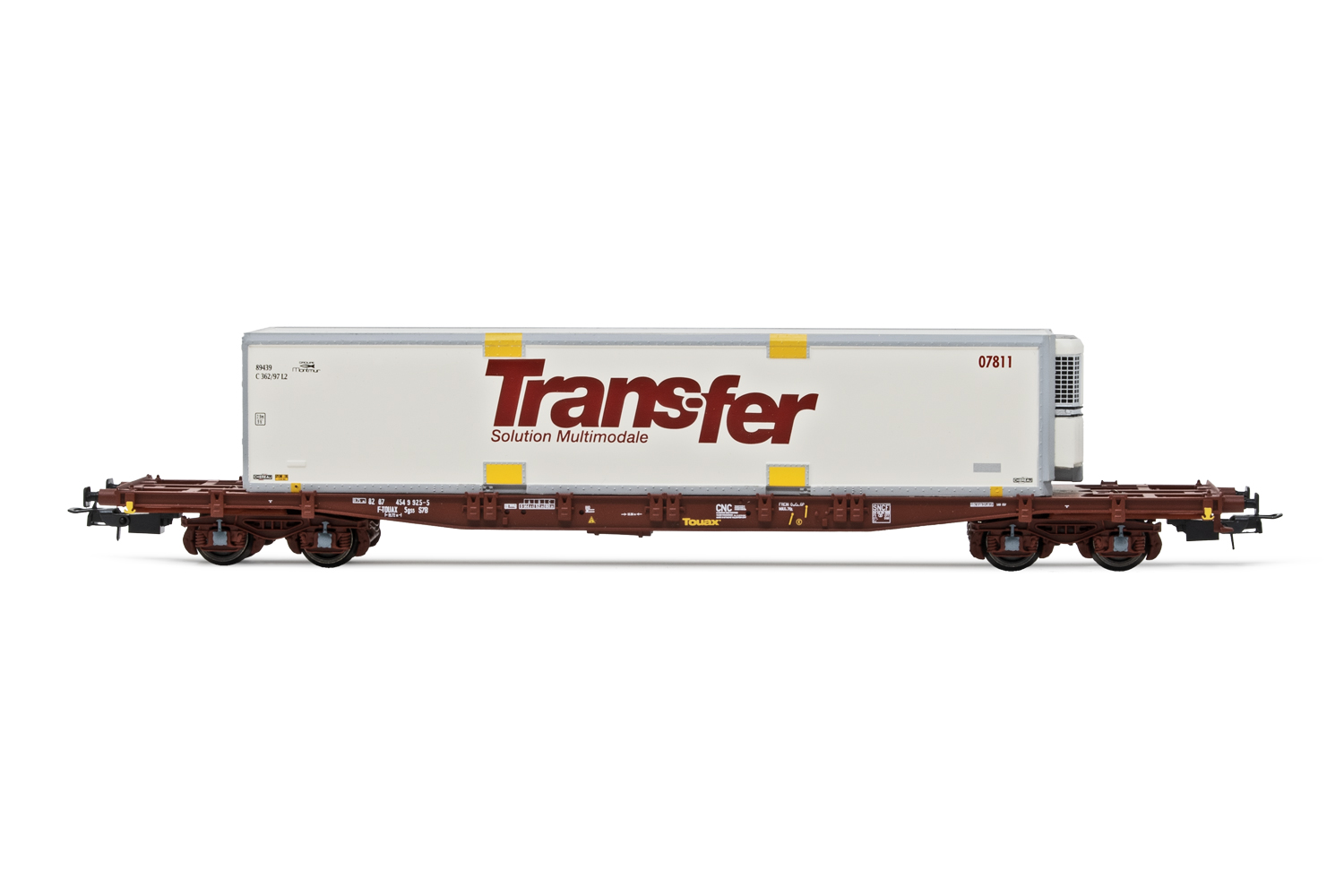 TOUAX porte-conteneurs S70 - Caisse mobile - Échelle HO 1/87
