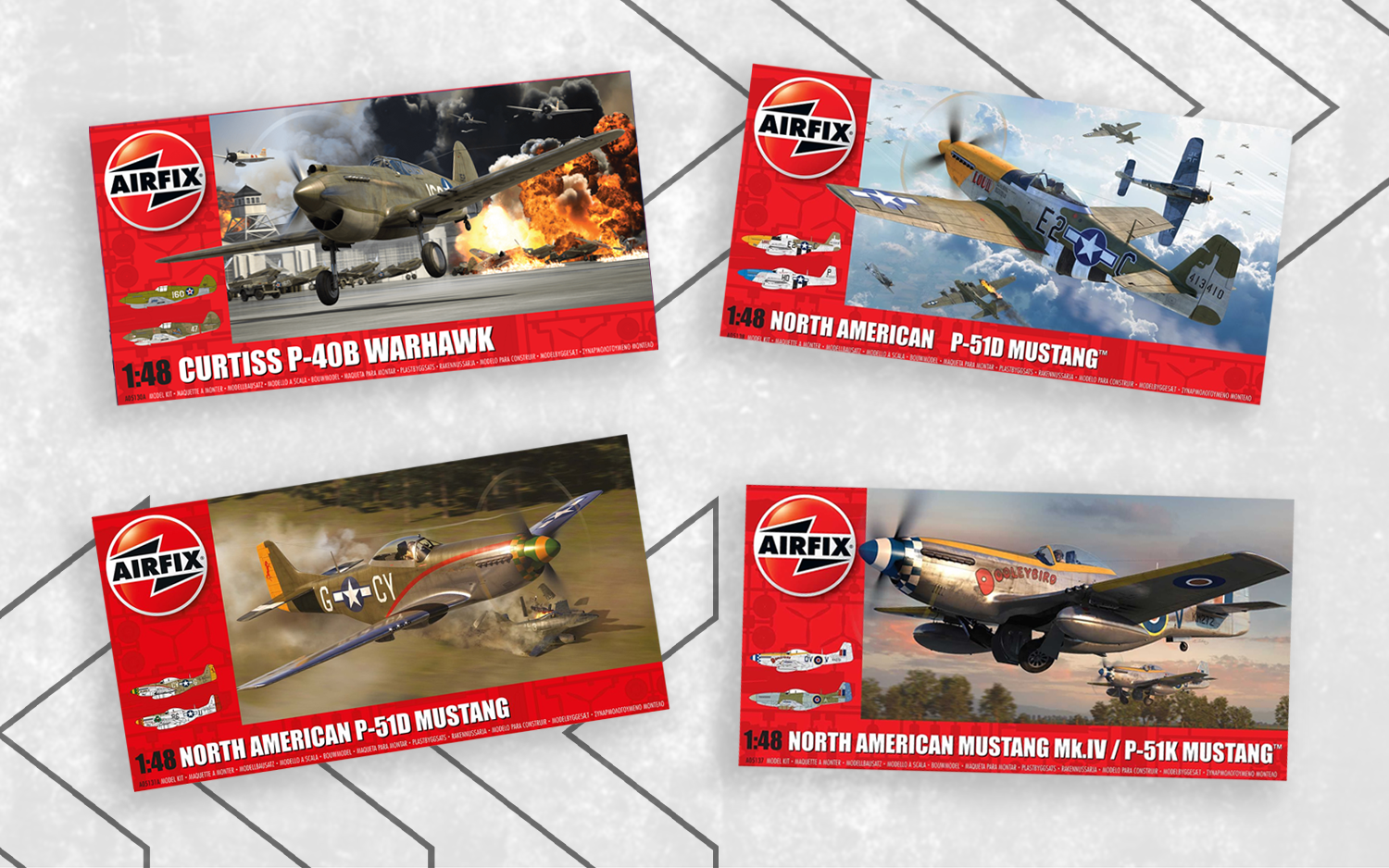 Military Aircraft Fighter Wwii P-51 Fw 190 Airplane Wall