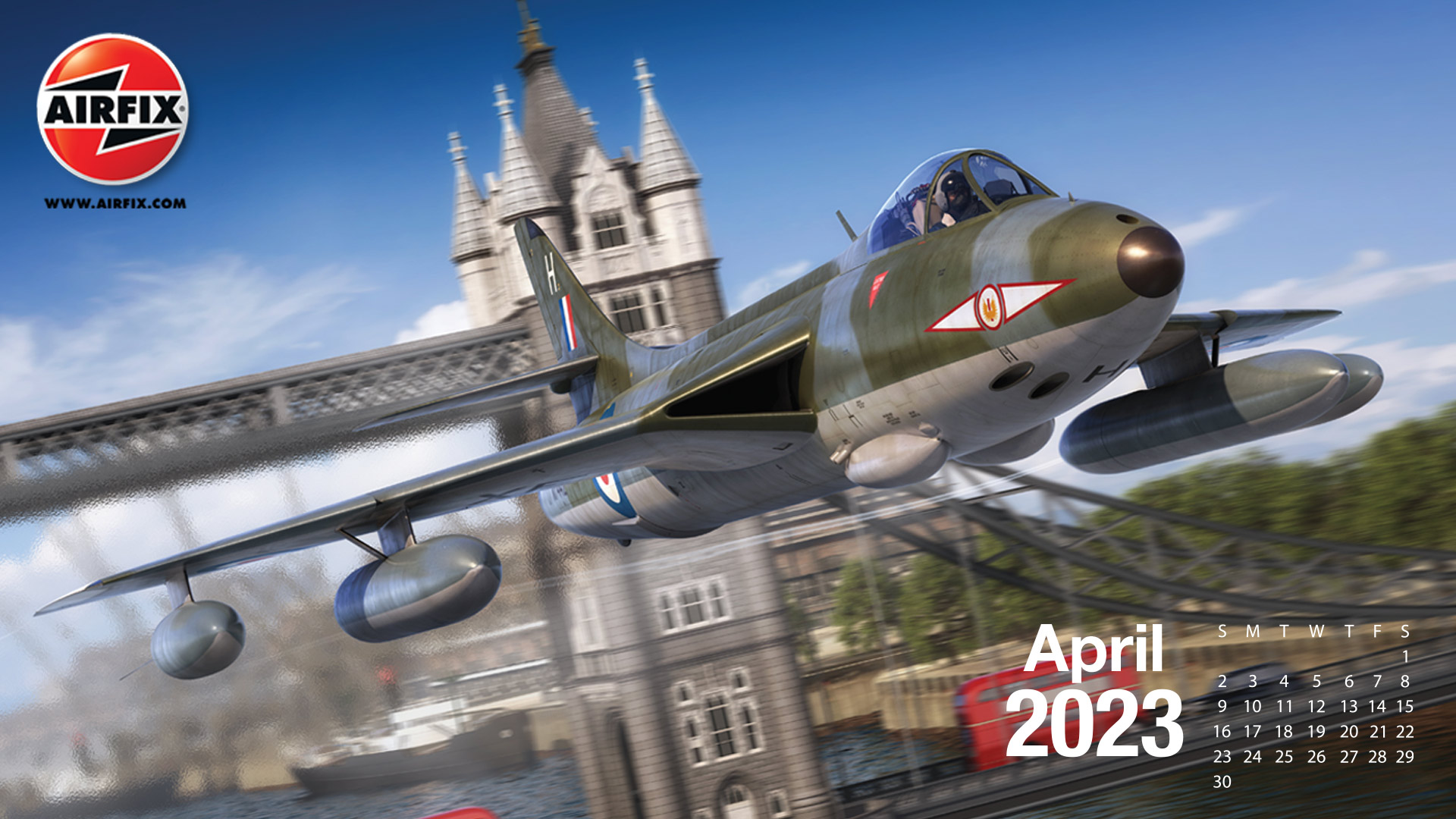 April 2023 Calendar Desktop Wallpaper Hornby Hobbies