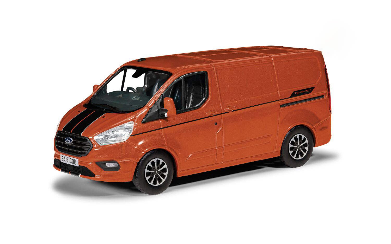 Corgi Vanguards 1:43 Ford Transit Custom Sport - Orange Glow Modèle En Métal
