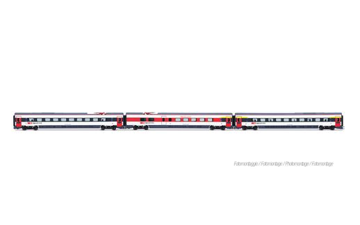 SBB, 3-unit intermediate coaches pack of ETR 610, 1st series, ICN livery with red doors