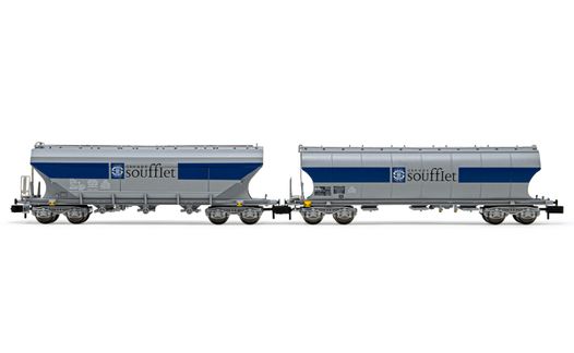 HN6620 SNCF, 2-unit pack 4-axle cereal hopper wagons 