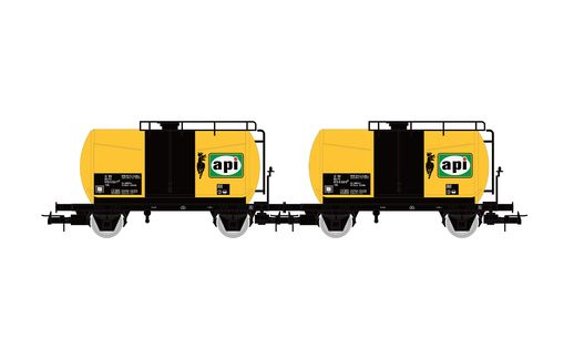 FS, 2-unit set of 2-axle tank wagons "api", ep. IV