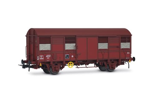 SNCF, 2-axle covered wagon K4, with red rear lights, ep. III (batteries not included)