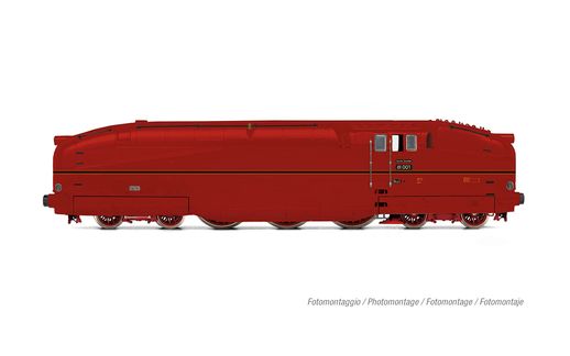 DRG, high-speed steam locomotive 61 001, red livery, ep. II