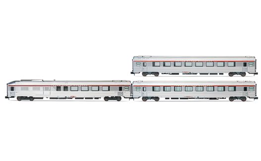 HN4383 SNCF, 3-unit pack DEV AO coaches (A9, 2 x B10), green, ep. III