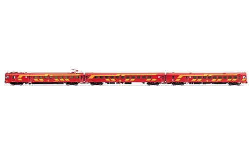 RENFE, 3-unit EMU class 444, unit 444-004 in original red/yellow livery, ep. IV, with DCC decoder