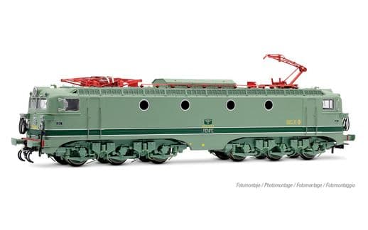 RENFE, electric locomotive 276-129, with different pantographs, multiple connector and grills, green livery, with Multiprotocol Sound Decoder