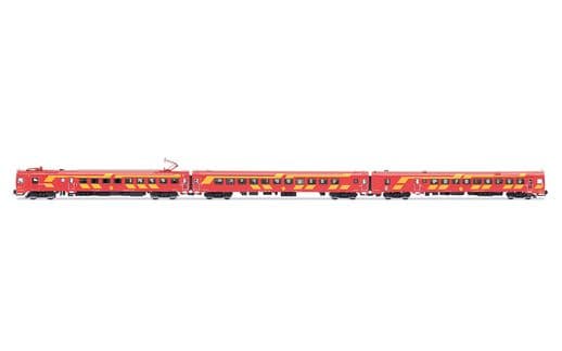 RENFE, 3-unit EMU class 444, unit 444-004 in original red and yellow livery, ep. IV, with digital decoder
