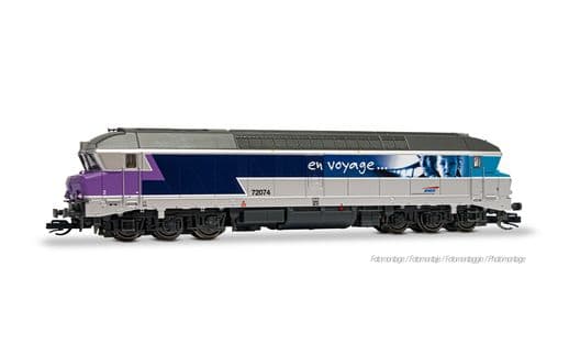 SNCF, locomotora diésel de 6 ejes CC 72074, «En voyage», con decoder de sonido BLE