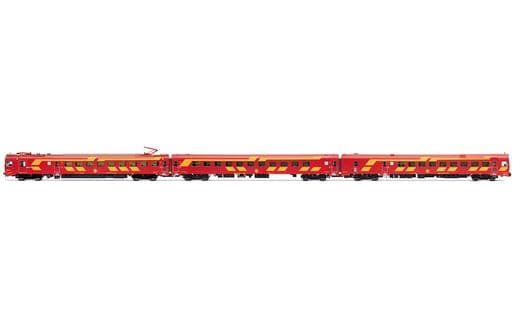RENFE, 3-unit EMU class 444, unit 444-004 in original red/yellow livery, ep. IV, with DCC decoder
