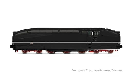 DB, locomotiva a vapore ad alta velocità 61 001, livrea nera con strisce, ep. III, con decoder sonoro