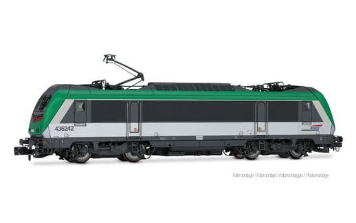 SNCF, locomotora eléctrica BB 436242, decoración plata-verde FRET con logotipo «Casquette», con decoder de sonido multiprotocolo